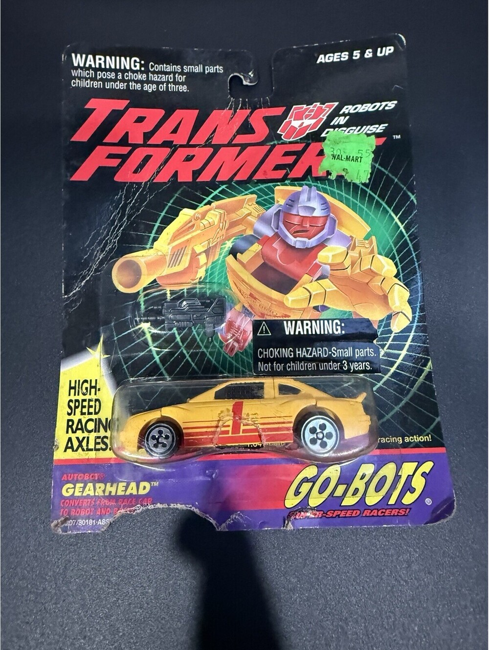 Vintage 1994 Transformers Go-Bots Gearhead MOC Sealed Hasbro Autobot Figure